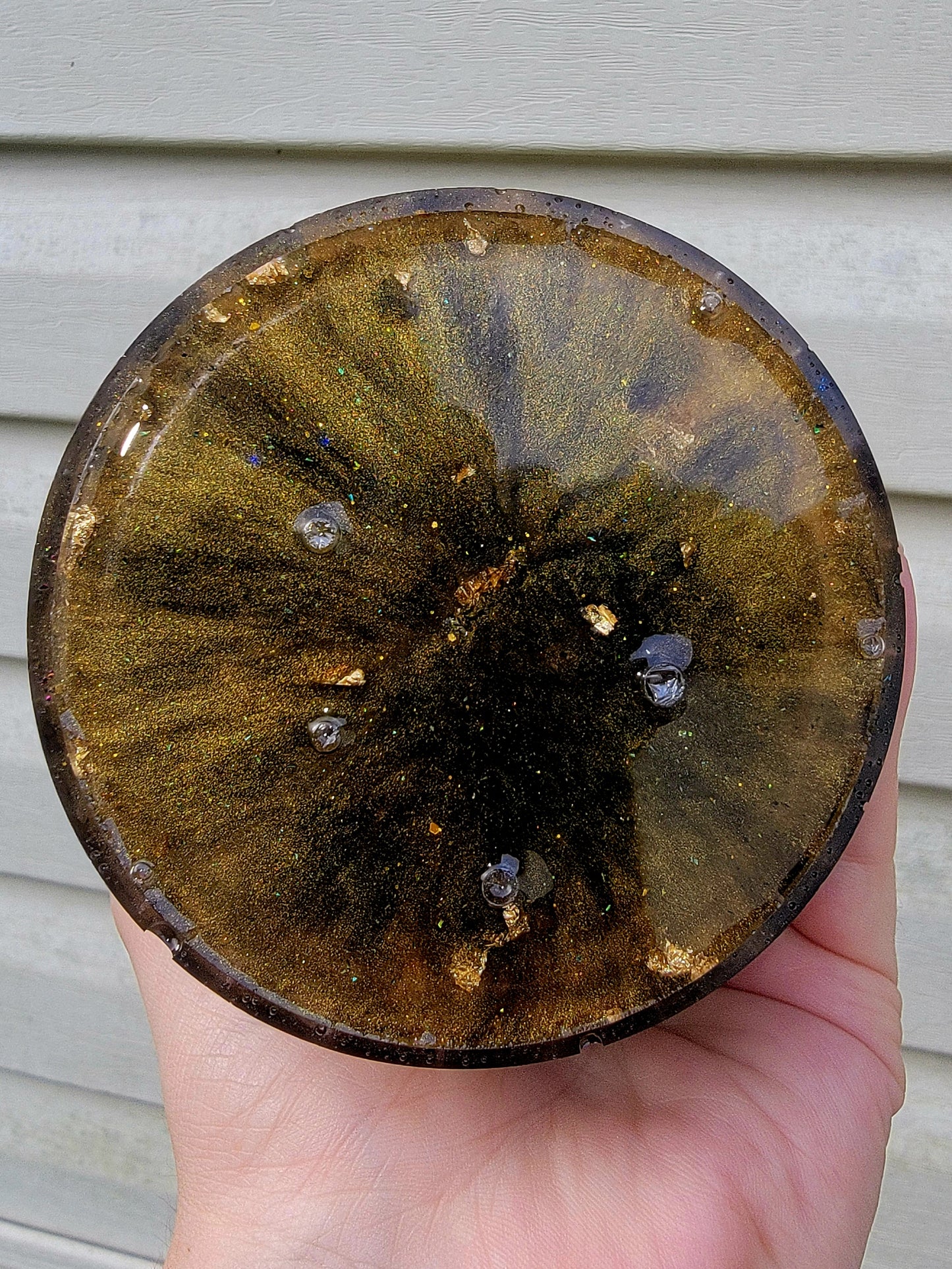 Black and Gold Tall Jar