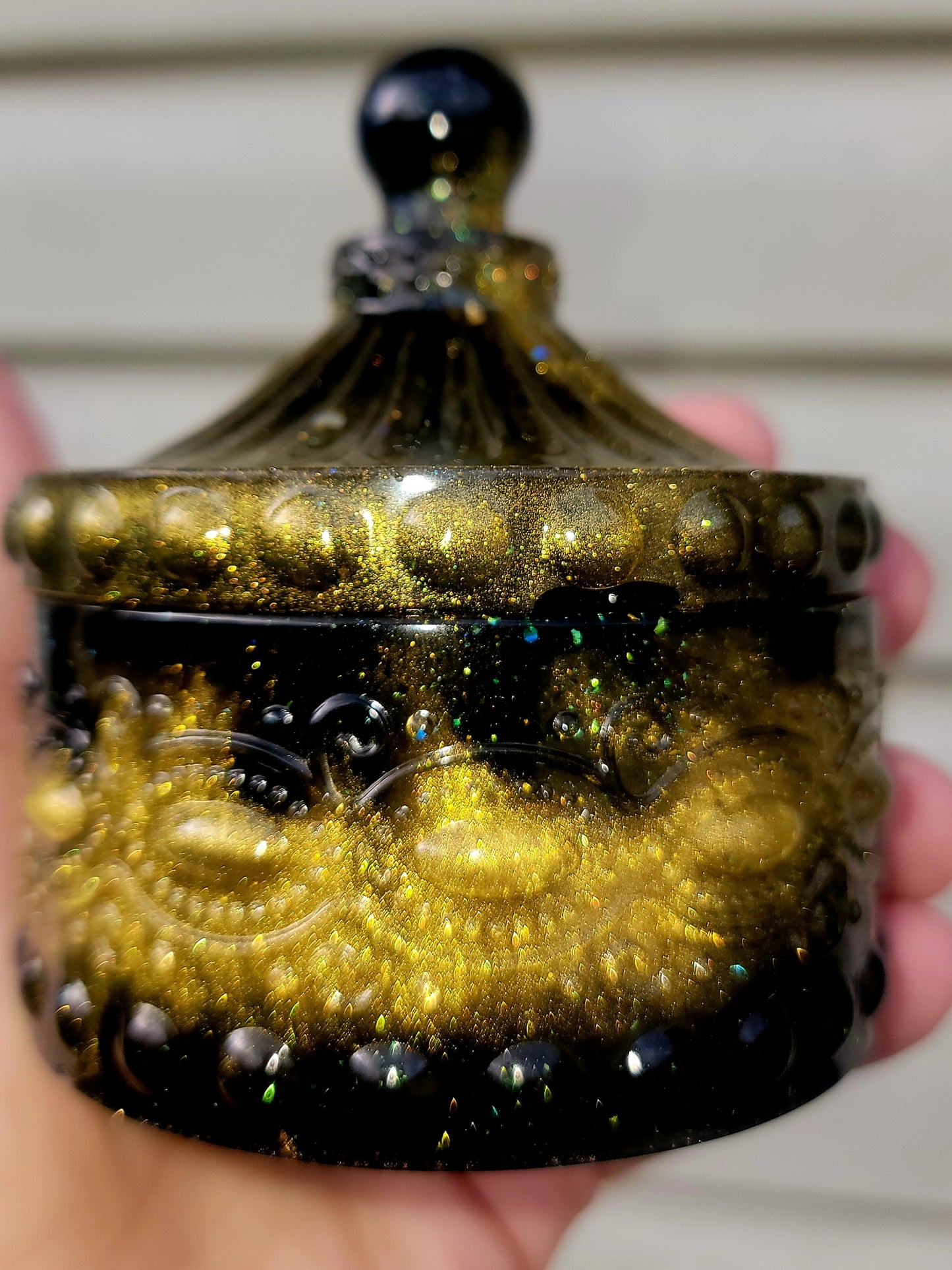 Black and Gold Tiny Jar