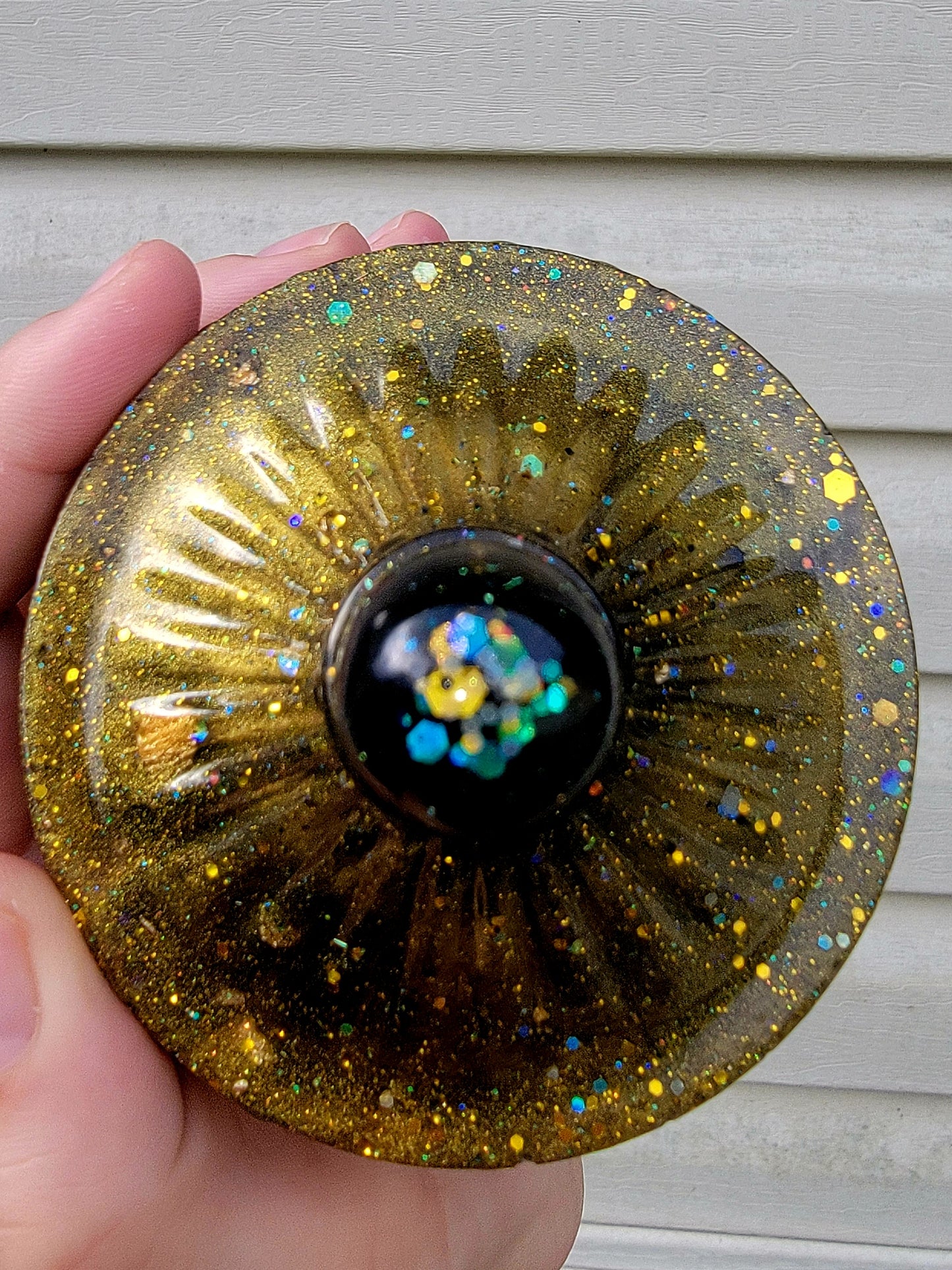 Black and Gold Tiny Jar
