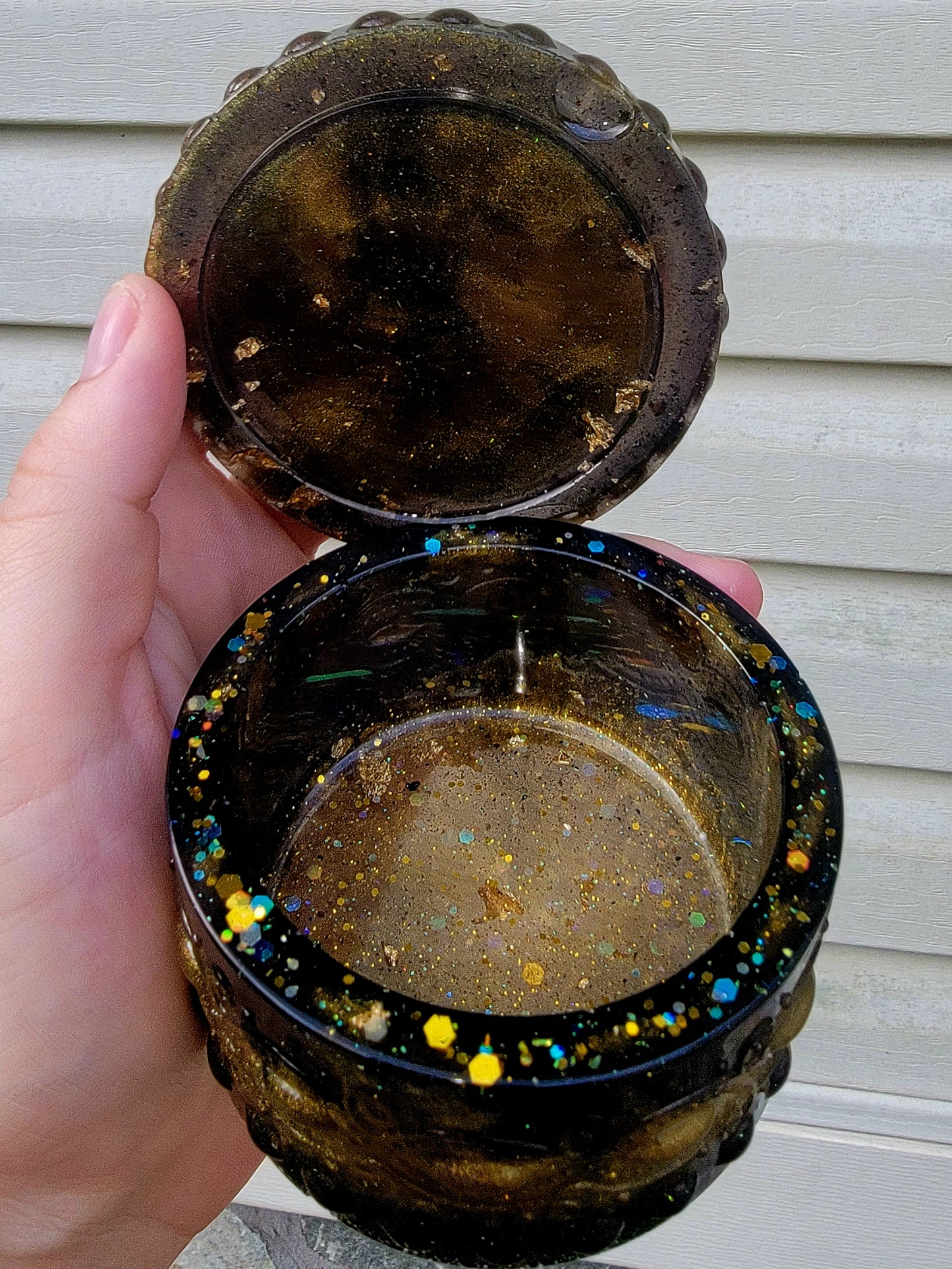 Black and Gold Tiny Jar