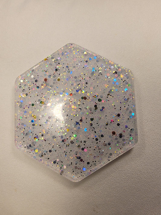 Glitter Hexagon Coaster